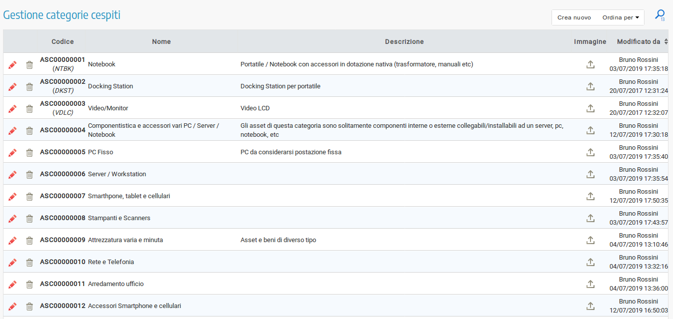 Categorie Asset