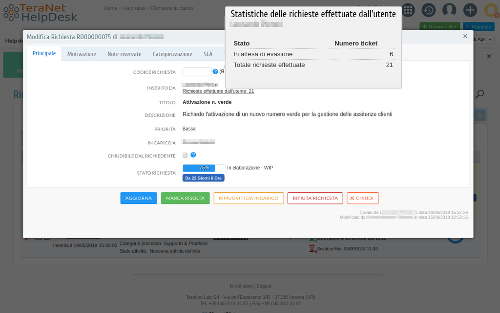 Consultazione ticket